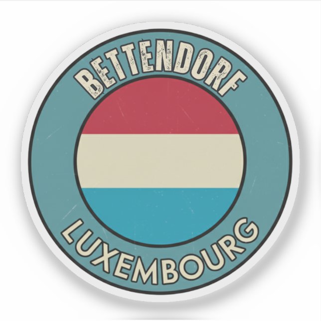 Pegatina Bettendorf, Luxemburgo (Anverso)