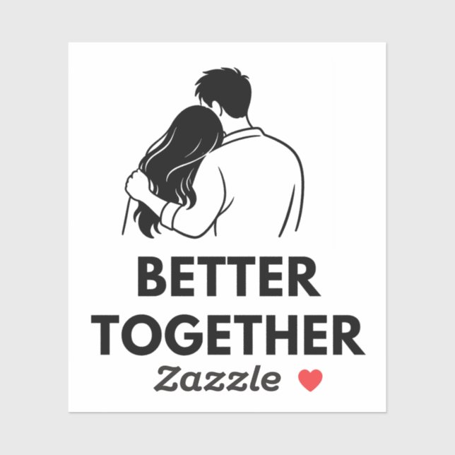 Pegatina Better Together Minimal Vinyl Sticker (Hoja)