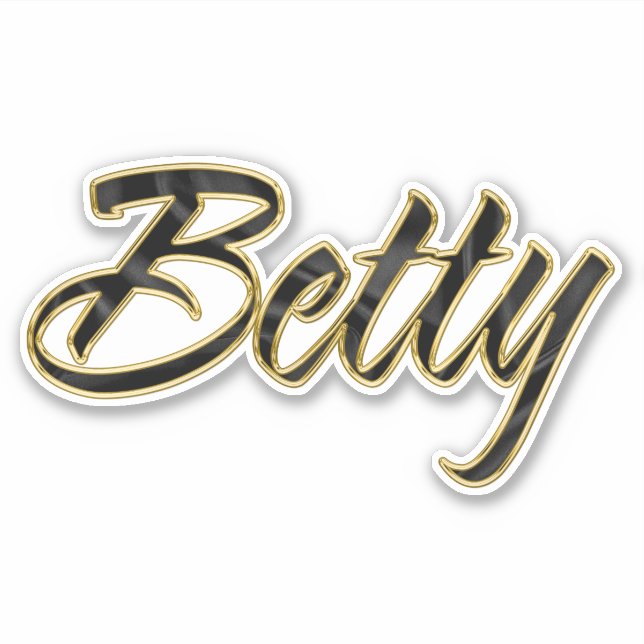 Pegatina Betty black gold Lettering Aufkleber Sticker (Anverso)