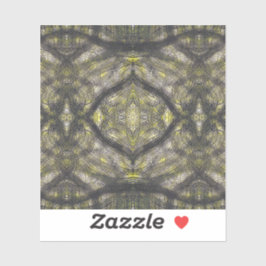 Pegatina Betwixt Abstract Dark Yellow Black Watercolor Art