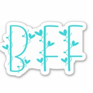 Pegatina BFF Mejor Amigos Turquoise