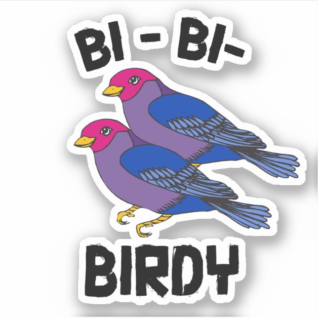 Pegatina Bi Bi Birdy (Anverso)