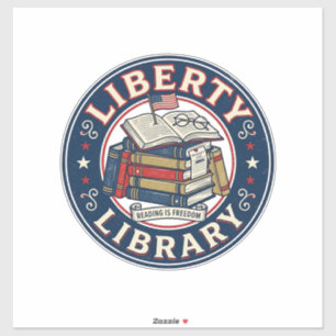 Pegatina Biblioteca de la Libertad Patriótica Biblioteca Pa