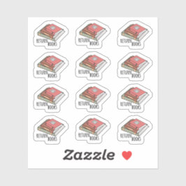 Pegatina Biblioteca Libros Devolver Recordatorio Estudianti