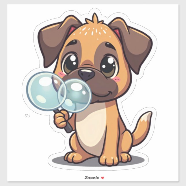 Pegatina Bichos de cachorro de Kawaii (Hoja)
