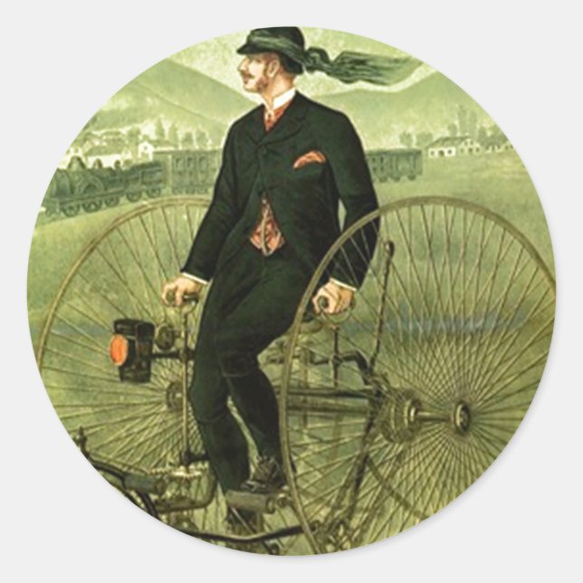 Pegatina Bicicleta Antiguo Bicicleta (Anverso)