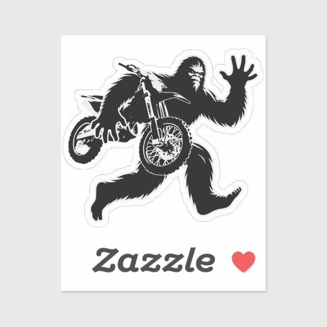 Pegatina Bicicleta Bigfoot Stealing Dirt (Hoja)