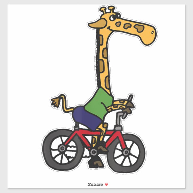 Pegatina Bicicleta Guay Giraffe Riding (Hoja)