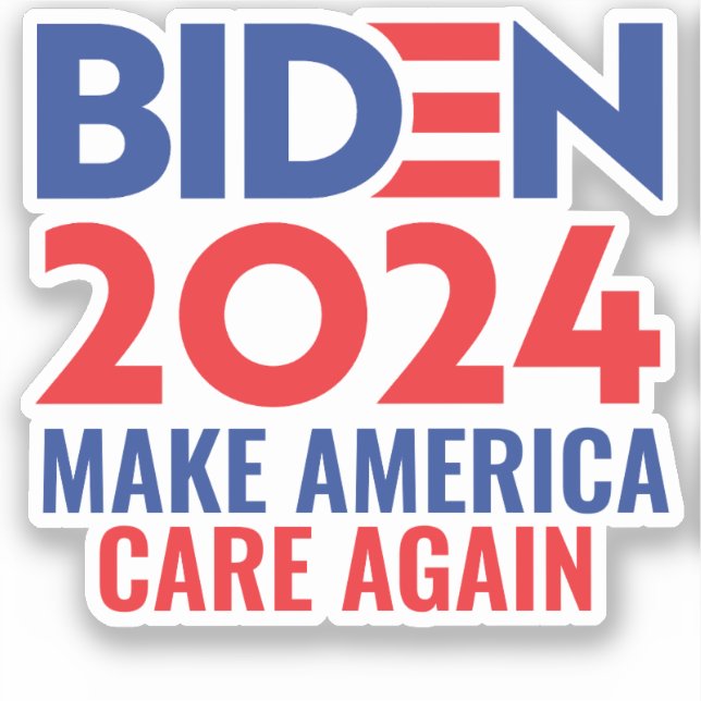 Pegatina Biden 2024: Haz que Estados Unidos vuelva a tener  (Anverso)