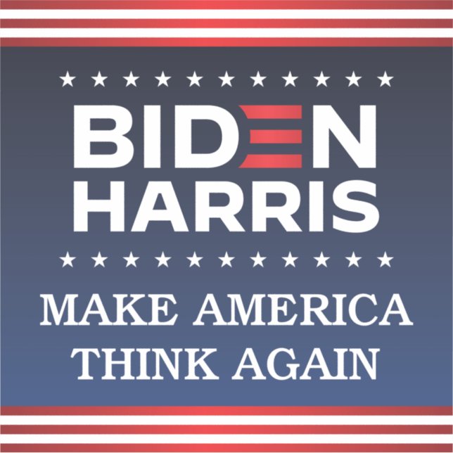 Pegatina Biden Harris 2020 Hace que Estados Unidos vuelva a (Anverso)