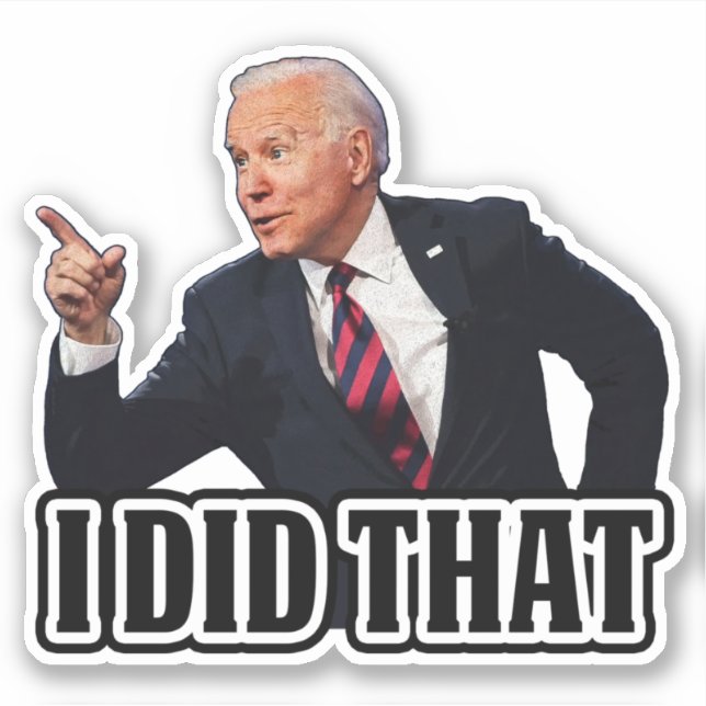 Pegatina Biden, hice esa graciosa victoria anti Biden Pro (Anverso)