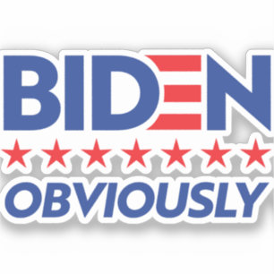 Pegatina Biden, obviamente