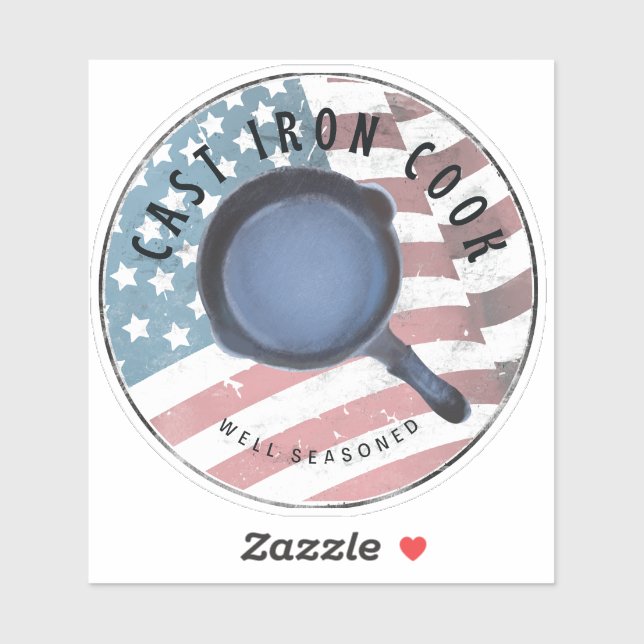 Pegatina bien fundamentado de Cast Iron Cook (Hoja)