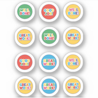 Pegatina Bien hecho, gran trabajo, buen trabajo