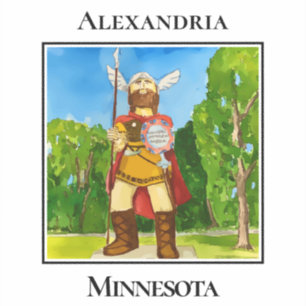 Pegatina Bienvenida Gigante Vikingo, Alexandria, Minnesota 