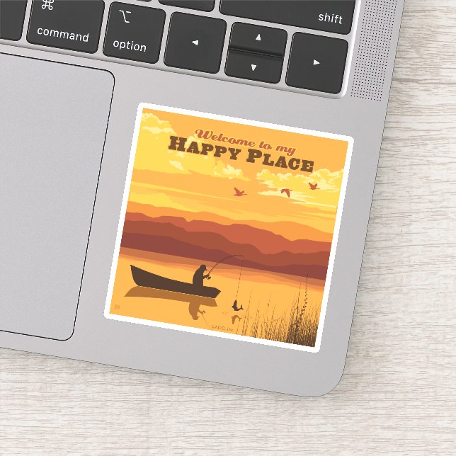 Pegatina Bienvenido A Mi Feliz Lugar (Detalle)