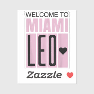 Pegatina Bienvenido a Miami Leo 10 - GOAT