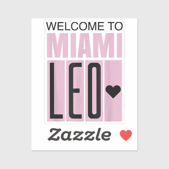 Pegatina Bienvenido a Miami Leo 10 - GOAT (Hoja)