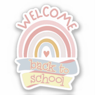 Pegatina Bienvenido de vuelta a la escuela