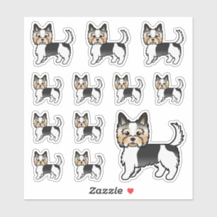 Pegatina Biewer Terrier Yorkshire Terrier Perros De Dibujos