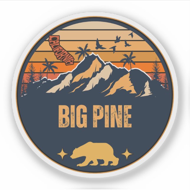 Pegatina Big Pine, California (Anverso)