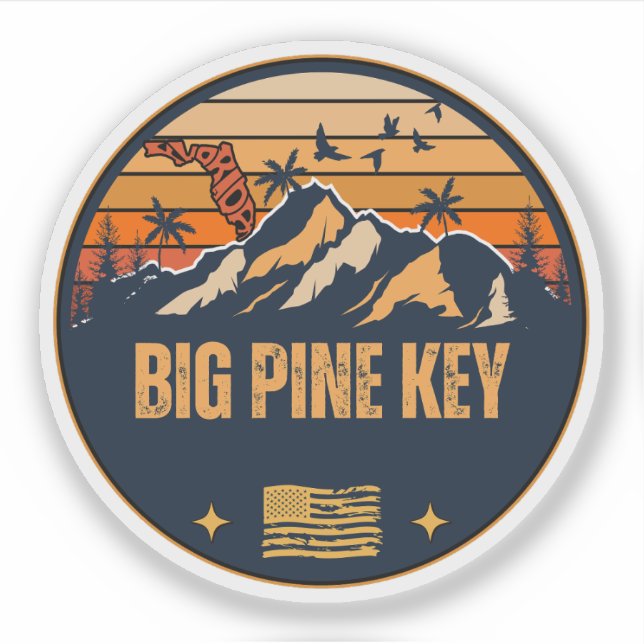 Pegatina Big Pine Key, Florida  (Anverso)