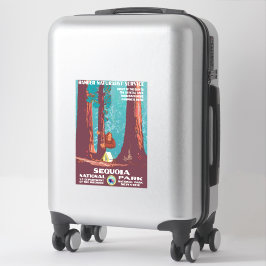 Pegatina Bigfoot Antiguo Escondiéndose Sequoia National Par