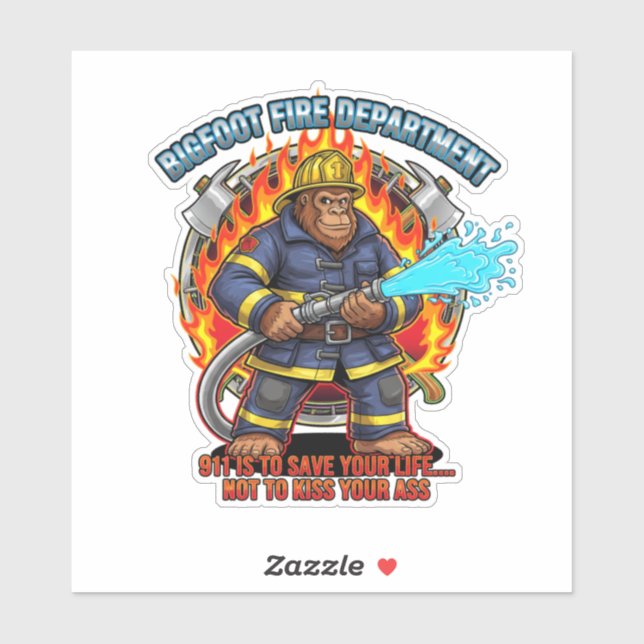 Pegatina Bigfoot FD 911 is to Save Your Life (Hoja)