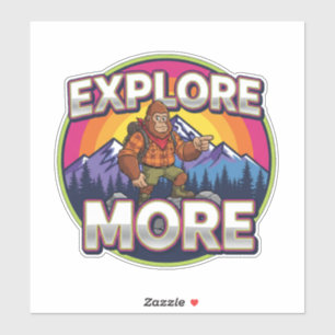 Pegatina Bigfoot Hiking-Explora Más