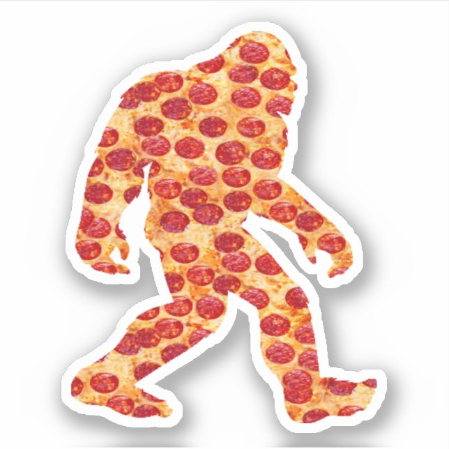 Pegatina Bigfoot Pizza (Anverso)