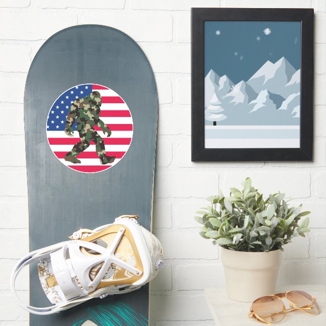 Pegatina Bigfoot Sasquatch Camo (snowboard)
