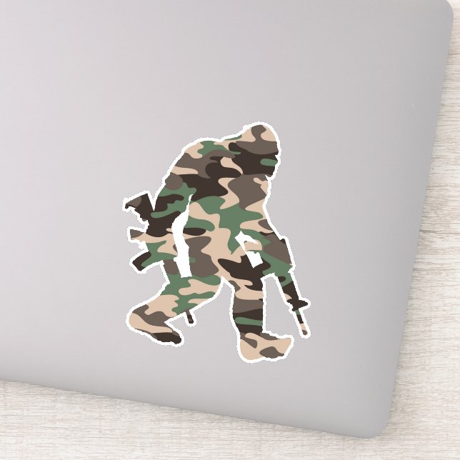Pegatina Bigfoot Sasquatch Camo (Detalle)