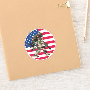 Pegatina Bigfoot Sasquatch Camo