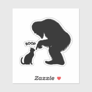 Pegatina Bigfoot Sasquatch Cat Boop