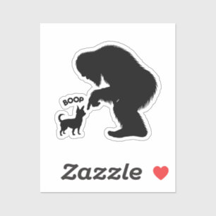 Pegatina Bigfoot Sasquatch Chihuahua Boop