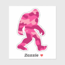 Pegatina Bigfoot Sasquatch Pink Camo