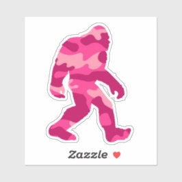 Pegatina Bigfoot Sasquatch Pink Camo