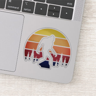 Pegatina Bigfoot Sasquatch Silhouette Vintage