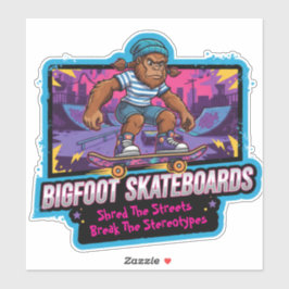 Pegatina Bigfoot Skateboards-Rompe Los Estereotipos
