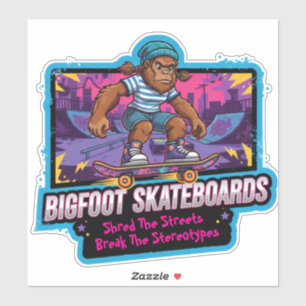 Pegatina Bigfoot Skateboards-Rompe Los Estereotipos