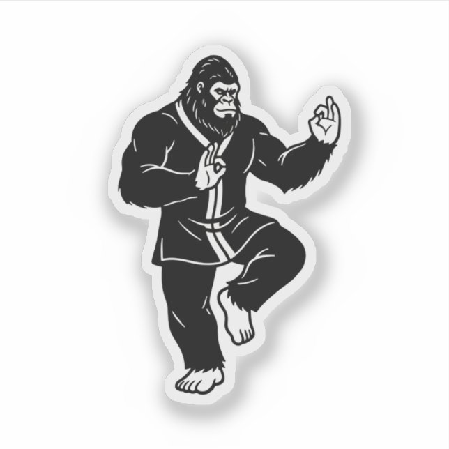 Pegatina Bigfoot Tai Chi (Anverso)