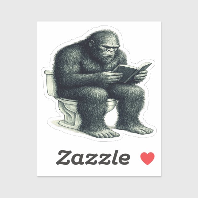 Pegatina Bigfoot Toilet  (Hoja)