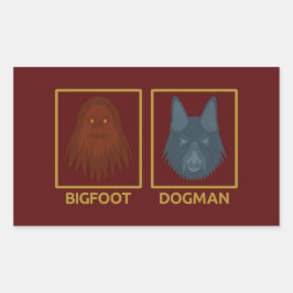 Pegatina Bigfoot y Dogman