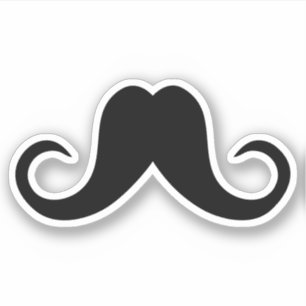 Pegatina bigote negro de Guay