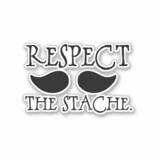 Pegatina Bigote Respetar el Bigote