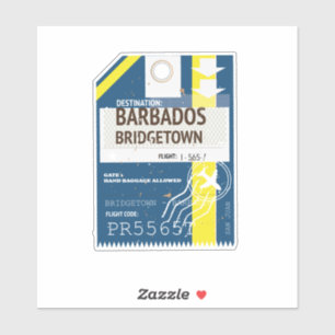 Pegatina Billete de viaje de Bridgetown Barbados