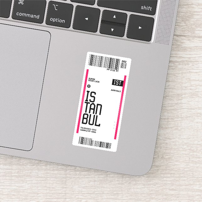 Pegatina Billete de viaje de Estambul (Detalle)