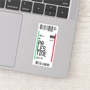 Pegatina Billete de viaje de Palestina