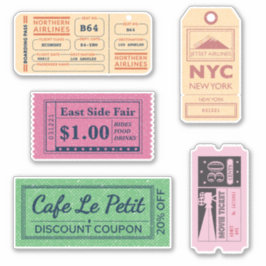 Pegatina Billetes de cine añejo a Guay