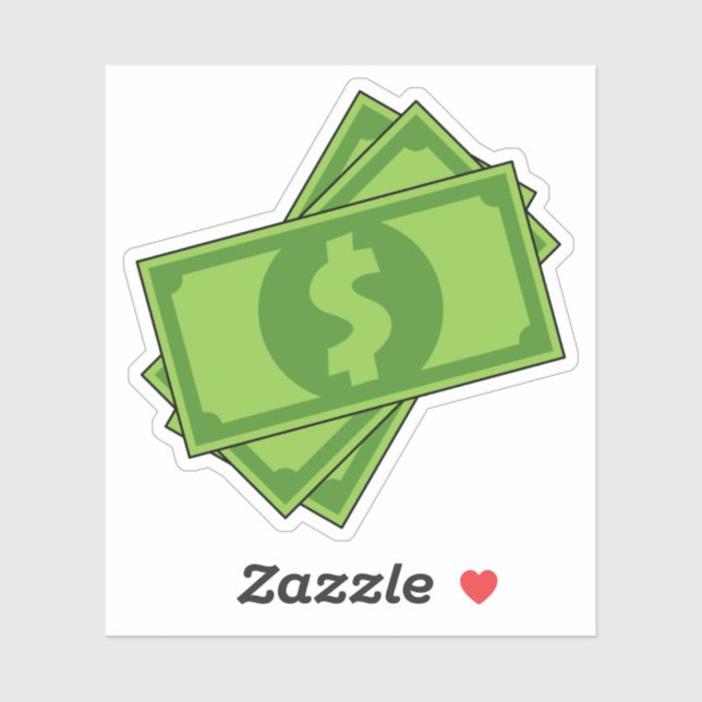 Pegatina Billetes en dólares de personalizado (Hoja)